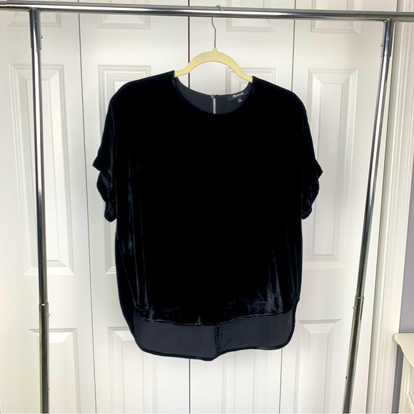 MADEWELL Velvet Black Shirt - Picture 1 of 3